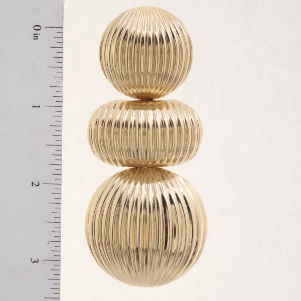 SDJ LINED ROUND LINK METAL EARRING