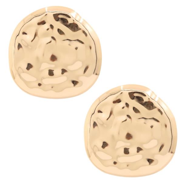 SDJ HAMMERED ROUND METAL EARRING