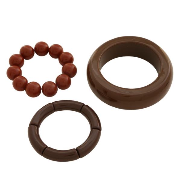 SDJ ACETATE BALL BEAD ASSORTED BRACELET SET