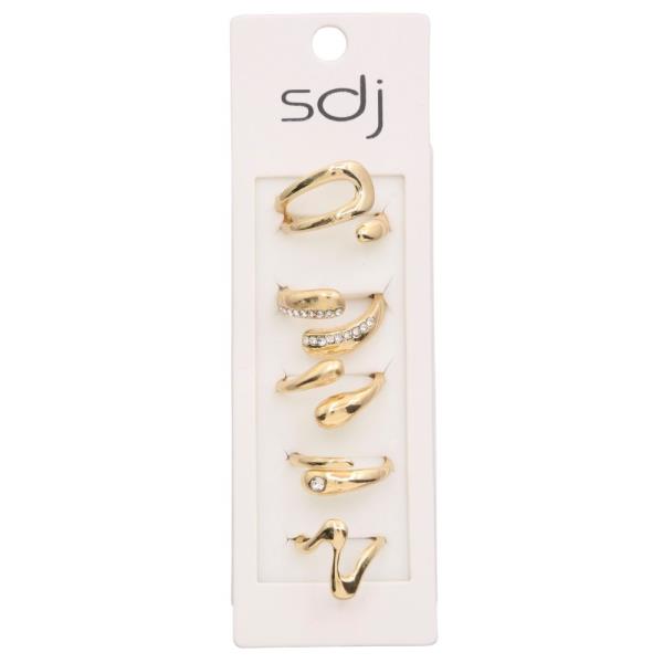 SDJ MTEAL ASSORTED RING SET