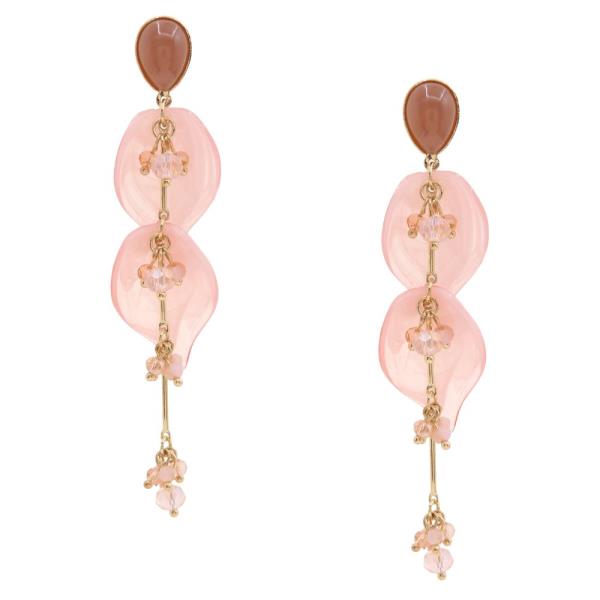 FLOWER PETALS LINK DANGLE EARRING