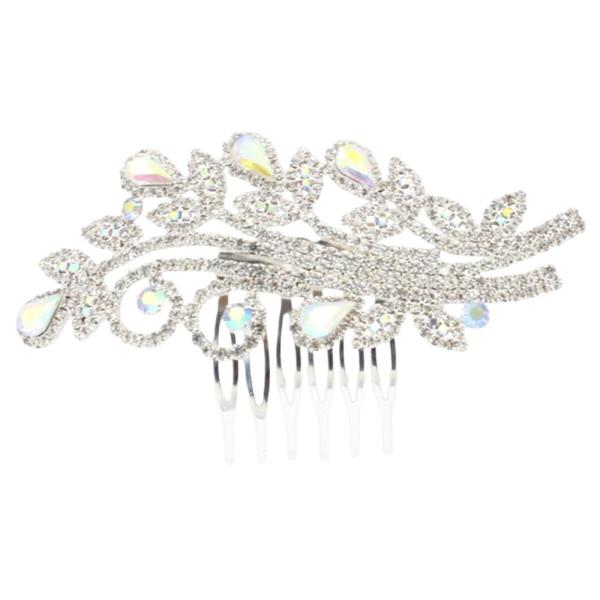 RHINESTONE LEAF HAIR COMB