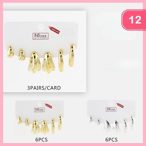 HOOP HUGGIE EARRINGS (12 UNITS)