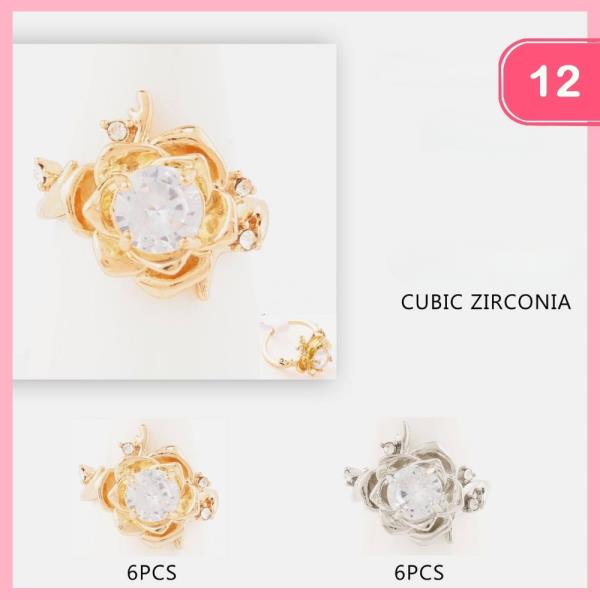 CUBIC ZIRCONIA RING (12 UNITS)