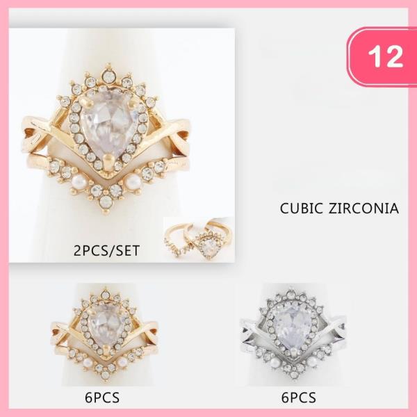 CUBIC ZIRCONIA RING (12 UNITS)