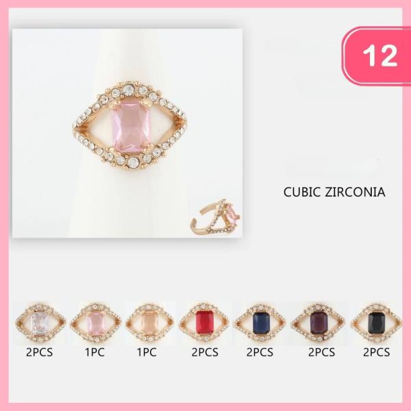 CUBIC ZIRCONIA RING (12 UNITS)