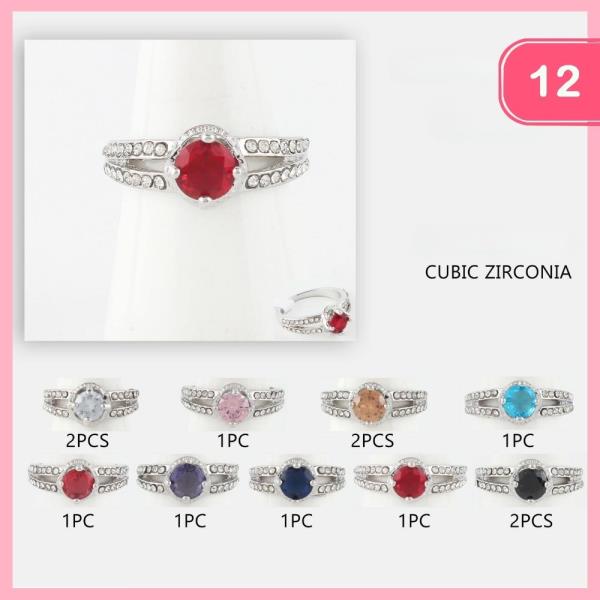 CUBIC ZIRCONIA RING (12 UNITS)