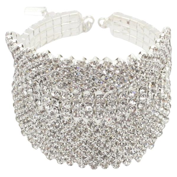RHINESTONE WIDE STATEMENT BRACELET