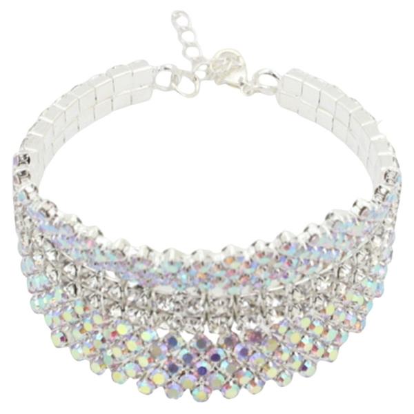 RHINESTONE MULTI-LAYER STATEMENT BRACELET