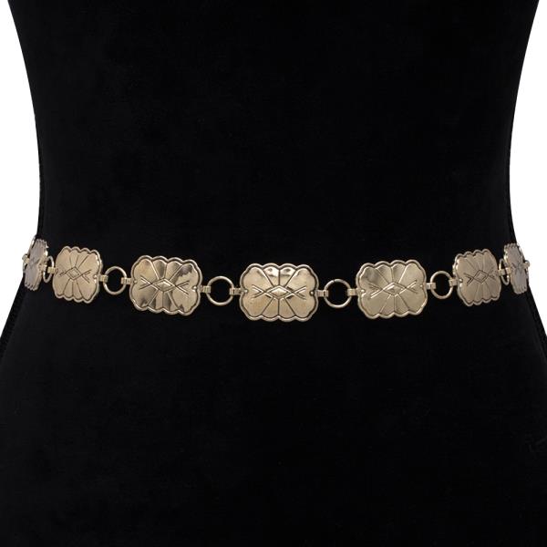 METAL DESIGN LINK HOOK BELT