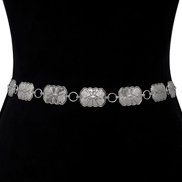 METAL DESIGN LINK HOOK BELT