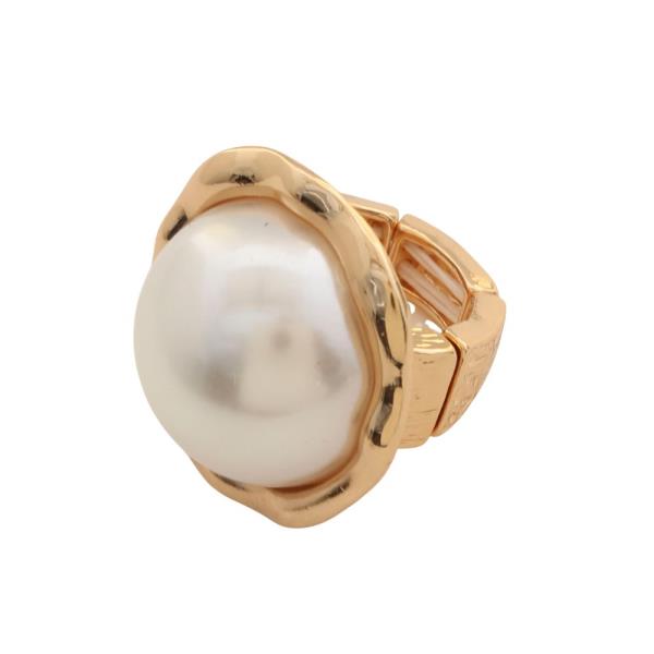 PEARL BEAD METAL RING