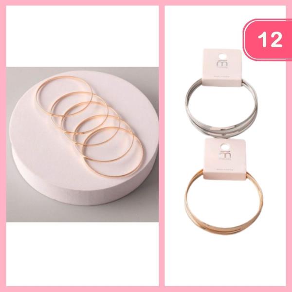 BAR BANGLE BRACELET SET (12 UNITS)