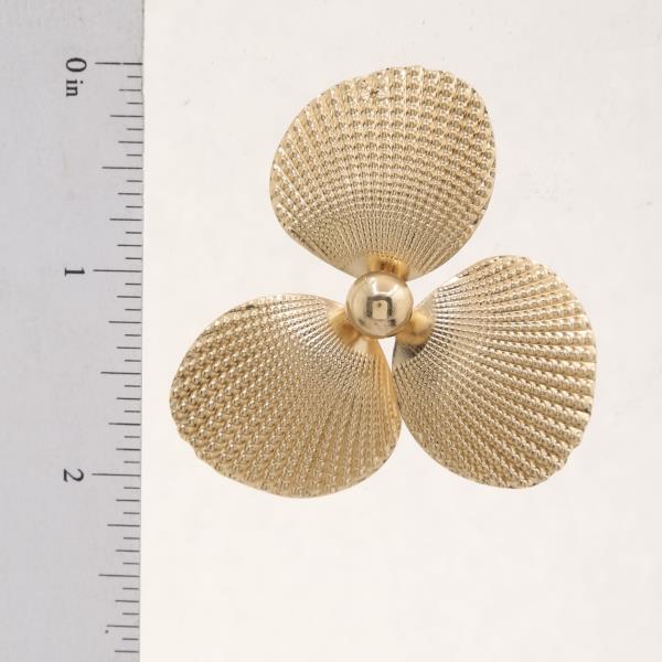 TEXTURED METAL FLOWER EARRING