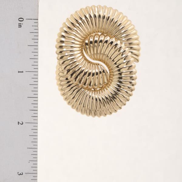 LINED METAL ROUND EARRING