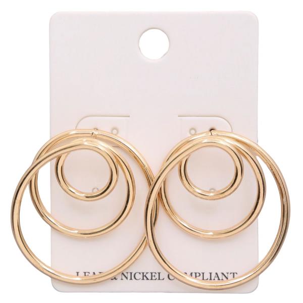 SWIRL ROUND METAL EARRING