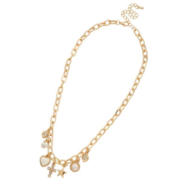 CROSS STAR MULTI CHARM NECKLACE