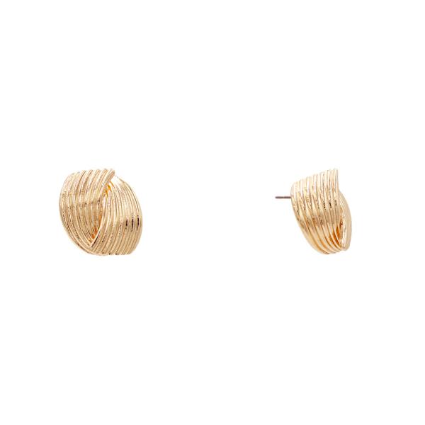 TEXTURED METAL STUD EARRING