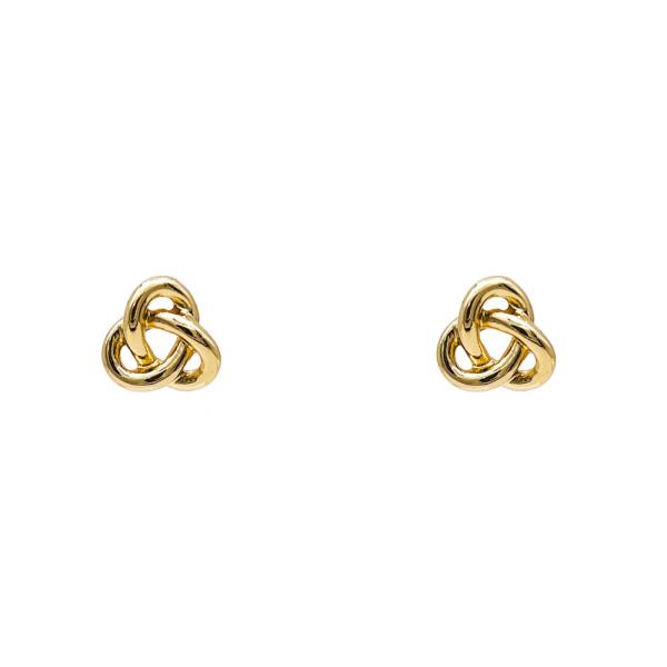 METAL TWISTED TRIANGLE STUD EARRING