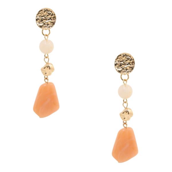 STONE LINK DANGLE EARRING