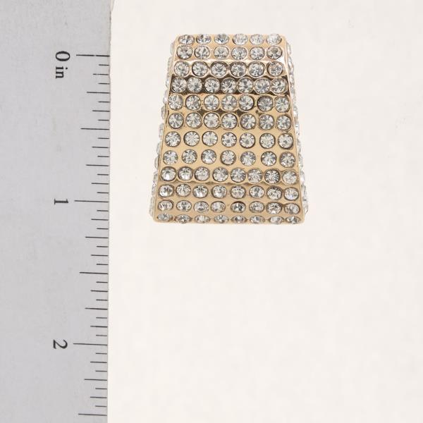 RHINESTONE METAL EARRING