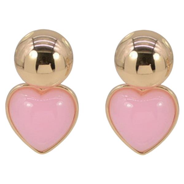 ENAMEL HEART STUD EARRING