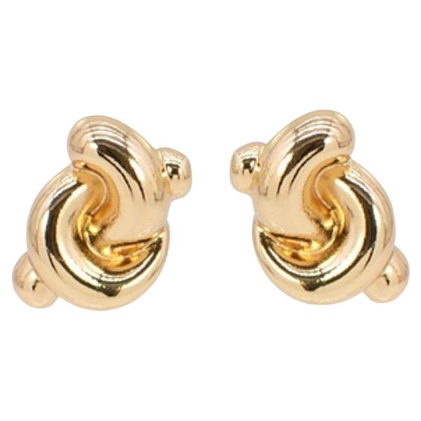 METAL KNOT STUD EARRING