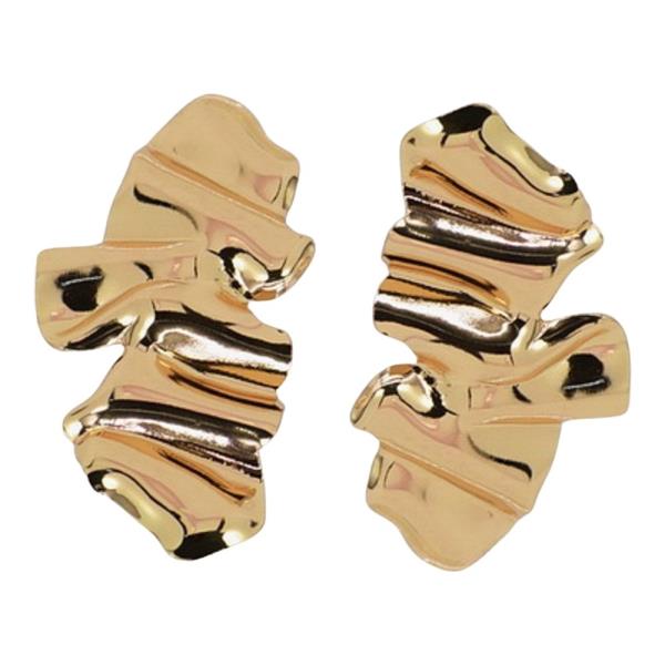METAL FOLDED SCULPTURE STUD EARRING
