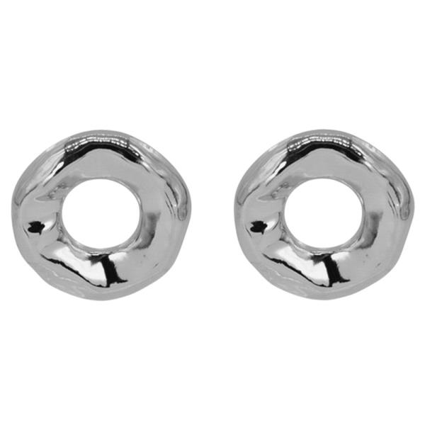 METAL ROUND STUD EARRING