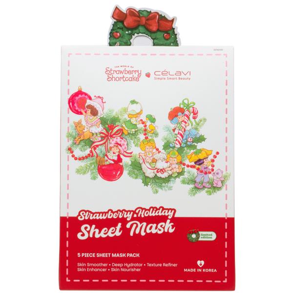 CELAVI X STRAWBERRY SHORTCAKE HOLIDAY 5PC SHEET MASK PACK