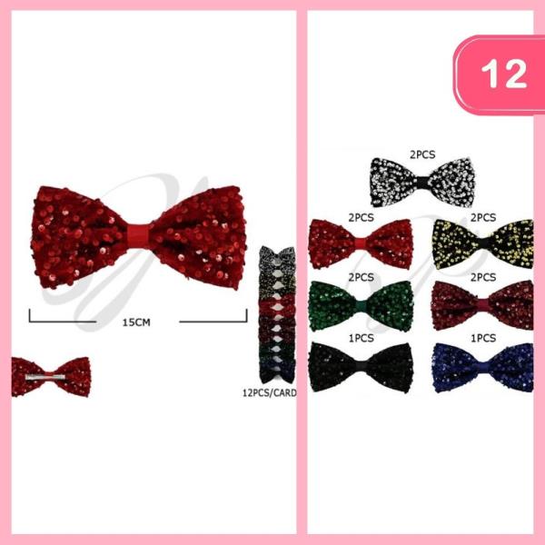 SEQUINS HAIR BOW (12 UNITS)