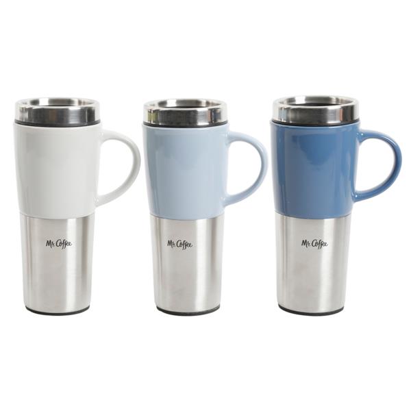 MR TRAVERTINE - 16 OZ TRAVEL MUG W/ LID