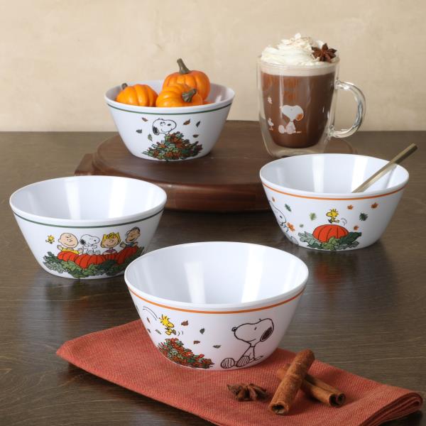 PS - 4 PK 6 IN CEREAL BOWL - HAPPY FALL BUDDIES SET