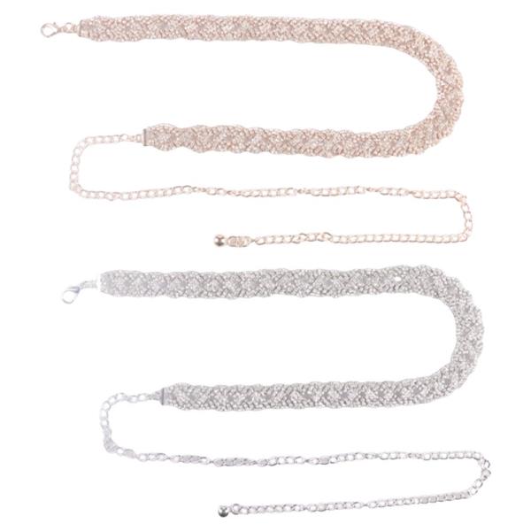 RHINESTONE CHAIN BELT