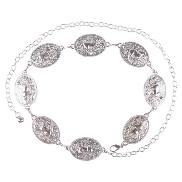 WESTERN OVAL METAL LINK CHAIN BELT