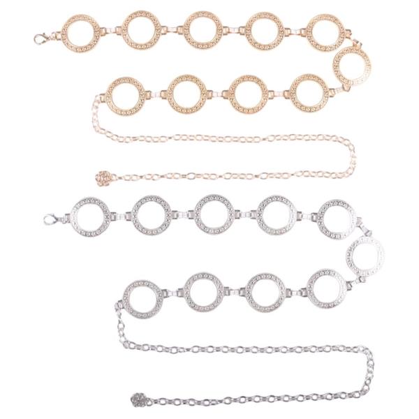 LARGE CIRCLE METAL LINK CHAIN BELT