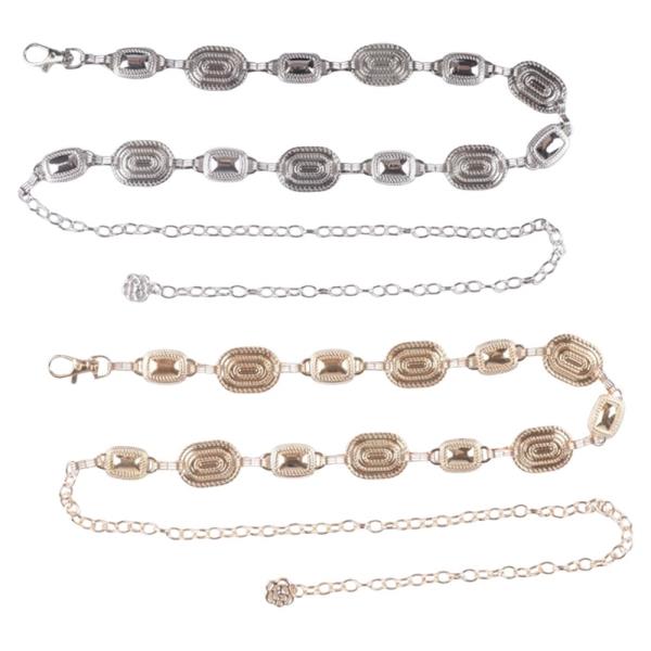 OVAL METAL MIXED LINK CHAIN BELT