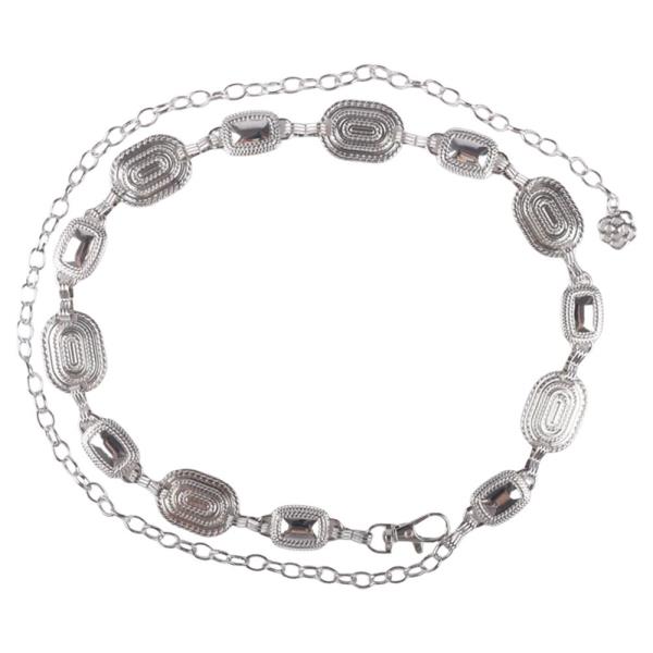 OVAL METAL MIXED LINK CHAIN BELT