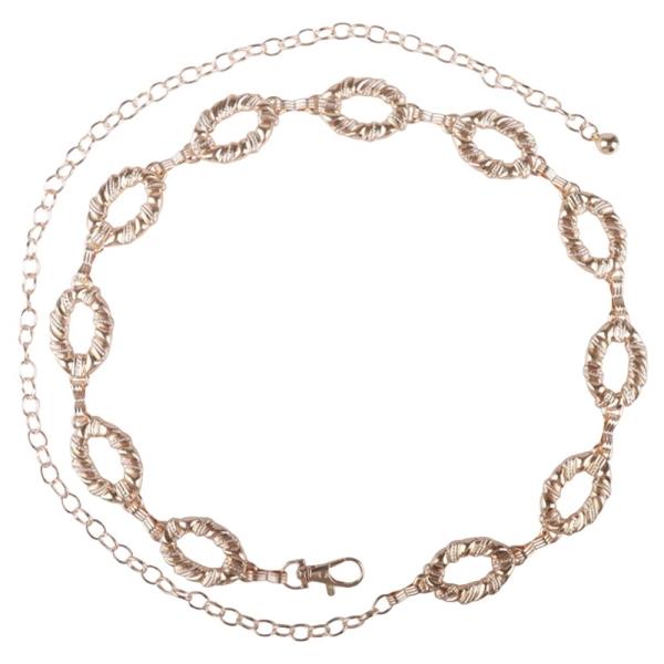 OVAL LOOP METAL LINK CHAIN BELT