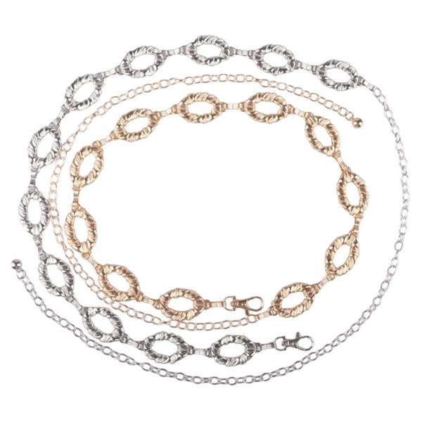 OVAL LOOP METAL LINK CHAIN BELT