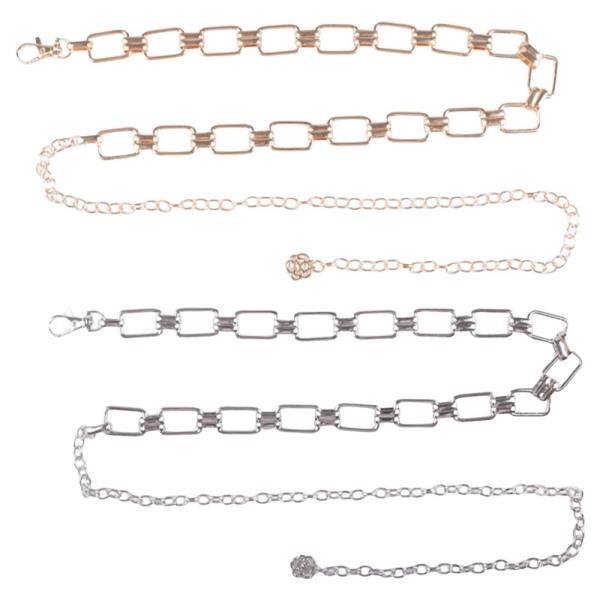 RECTANGLE METAL LINK CHAIN BELT