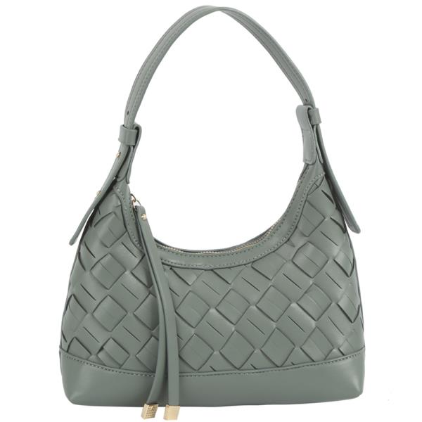 SMOOTH WOVEN DESIGN SHOULDER BAG