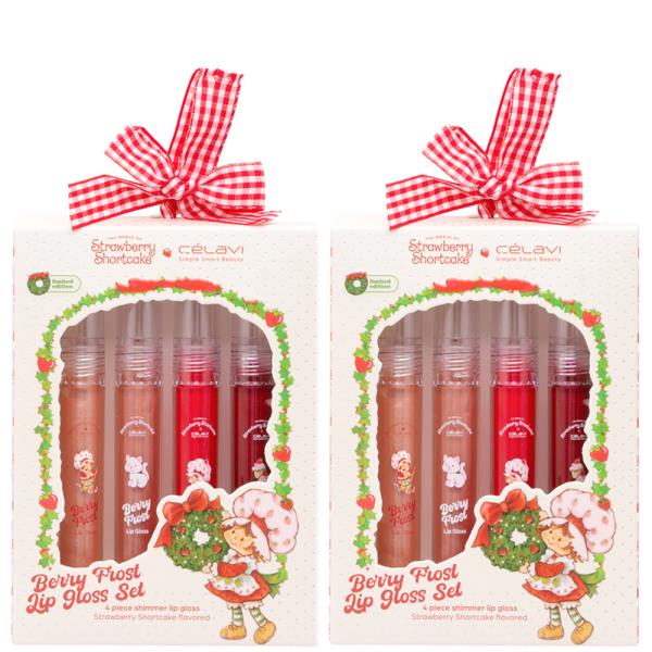CELAVI X STRAWBERRY SHORTCAKE BERRY FROST SHIMMER LIP GLOSS SET (2 UNITS)