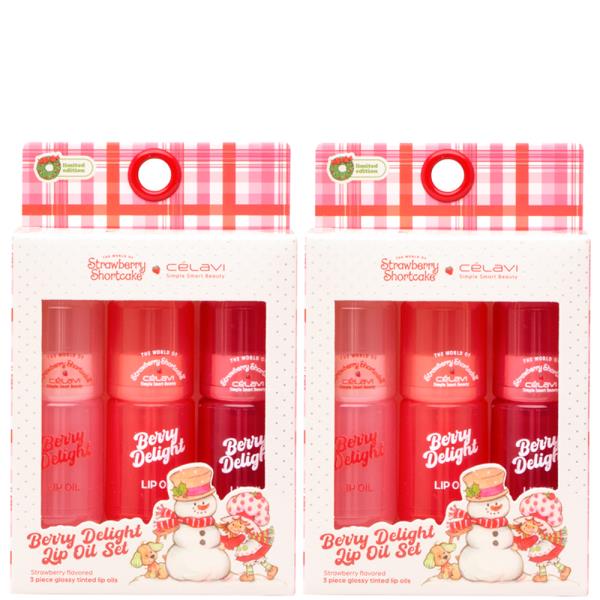 CELAVI X STRAWBERRY SHORTCAKE BERRY DELIGHT LIP OIL SET (2 UNITS)