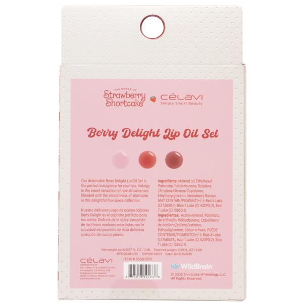 CELAVI X STRAWBERRY SHORTCAKE BERRY DELIGHT LIP OIL SET (2 UNITS)