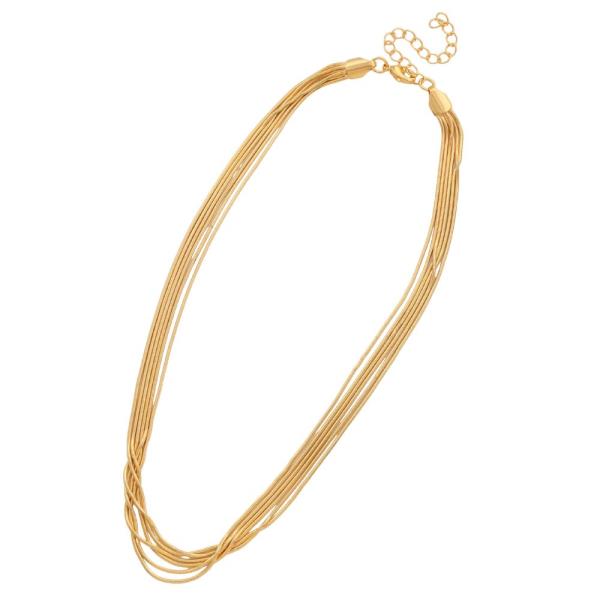 SODAJO DAINTY LINK LAYERED GOLD DIPPED NECKLACE