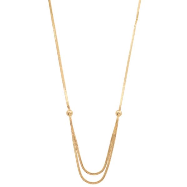 SODAJO FLAT LINK GOLD DIPPED NECKLACE