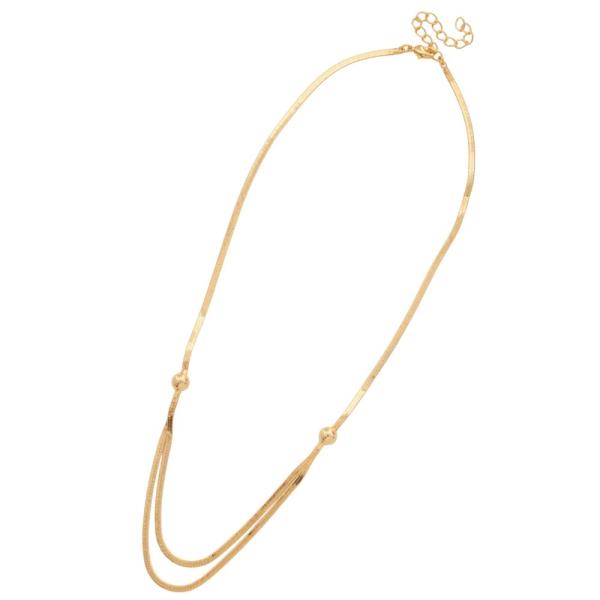 SODAJO FLAT LINK GOLD DIPPED NECKLACE