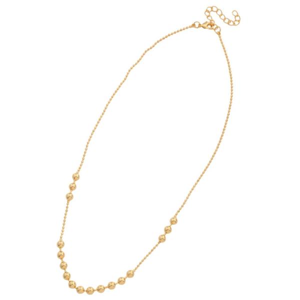 SODAJO BALL BEAD LINK GOLD DIPPED NECKLACE