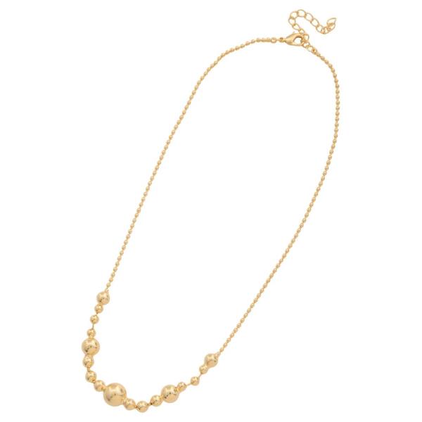SODAJO BALL BEAD LINK GOLD DIPPED NECKLACE